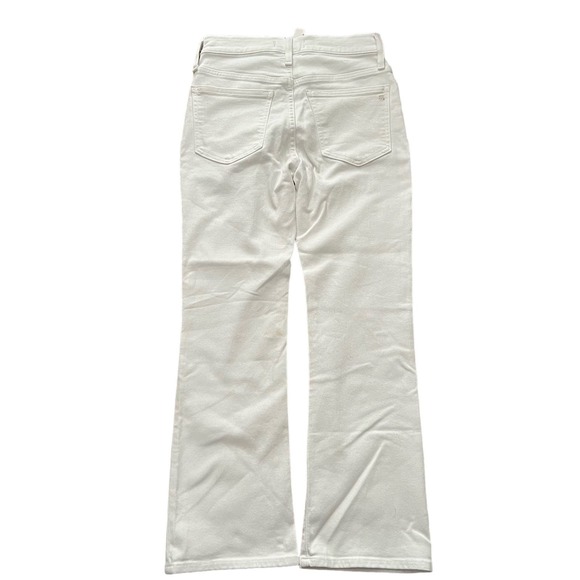 Madewell Petite Mid Rise Kick Out Crop Jean 25P Pure White NJ430 NWT - Picture 3 of 7